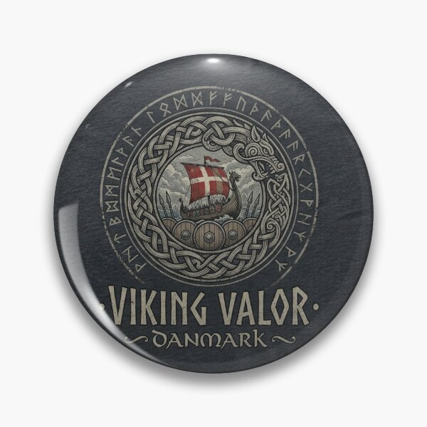 Item preview, Viking Valor Danmark – Nordic Viking emblem designed and sold by Schr4mmM4ster.