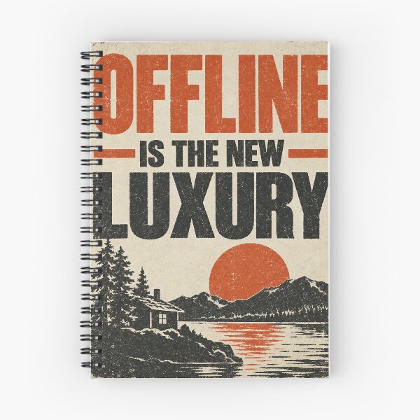 Item preview, Offline Is the New Luxury – Vintage Retro Typography Poster designed and sold by Jandedan.