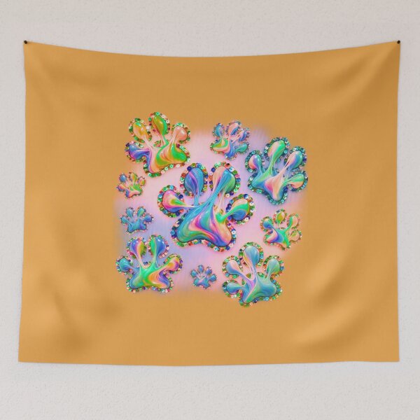 Item preview, Orange Paw Sequins  designed and sold by lifeinspired4u.