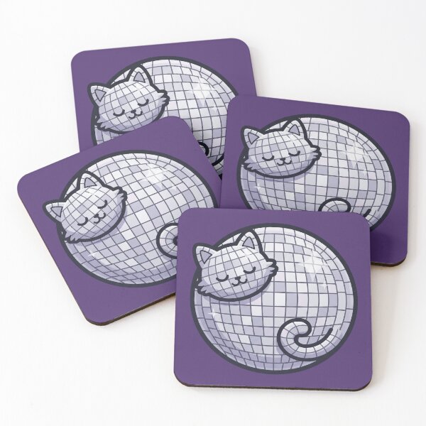 Item preview, Disco Ball Cat Curled Up designed and sold by Rariks.
