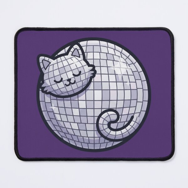 Item preview, Disco Ball Cat Curled Up designed and sold by Rariks.