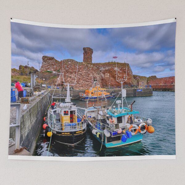 Item preview, Dunbar Harbour's Colourful Fishing Boats designed and sold by Violaman.