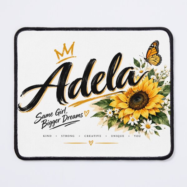 Item preview, Adela | Same Girl Bigger Dreams Floral Name Design designed and sold by Mathias Yakubu Design.
