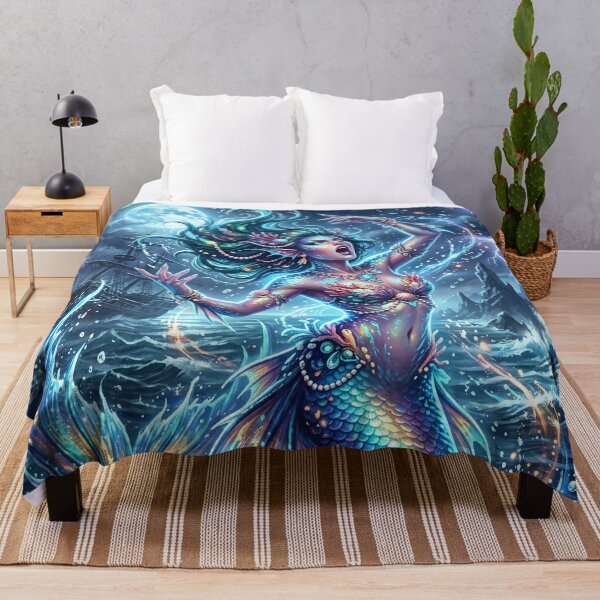 Item preview, Siren Singing Above Crashing Waves - Fantasy Art designed and sold by Lucid Dream Pixel.