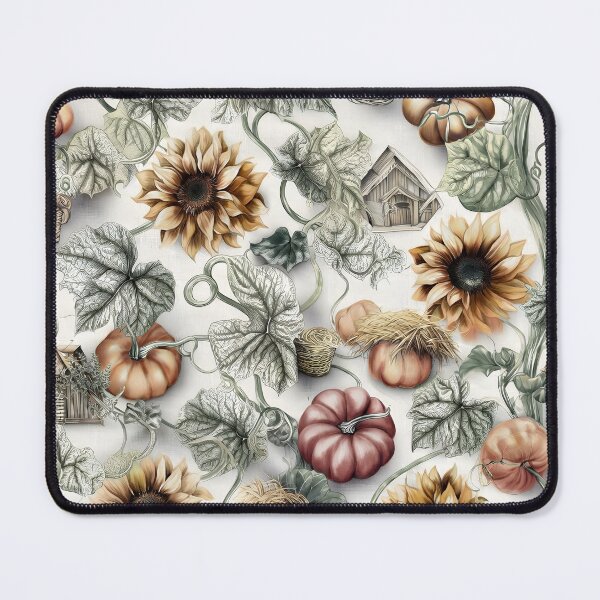 Item preview, Muted Sunflowers and Pumpkins – Soft Neutral Autumn designed and sold by ViktoriaARose.