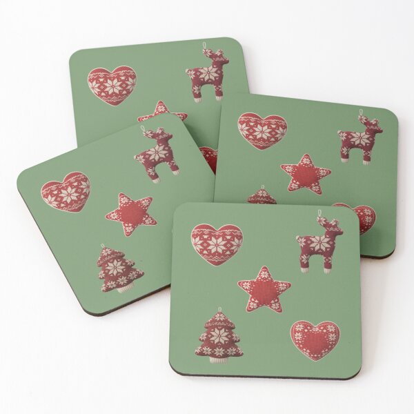Item preview, Cozy Knit Christmas Red 5-Piece Collection designed and sold by The-NOKU-Co.