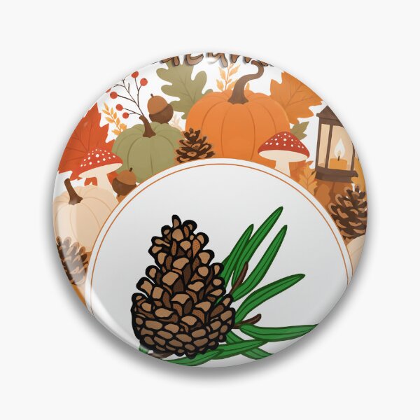 Item preview, Cozy Autumn Pinecone & Pumpkin Wreath Aesthetic designed and sold by hepopatterns.