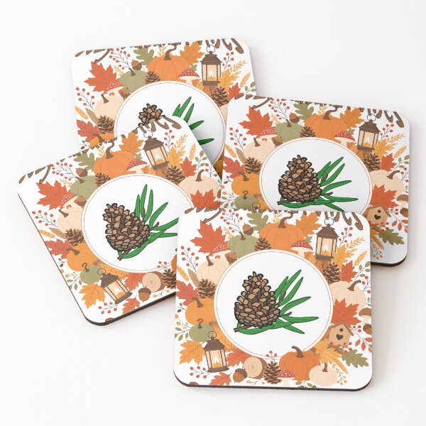 Item preview, Cozy Autumn Pinecone & Pumpkin Wreath Aesthetic designed and sold by hepopatterns.