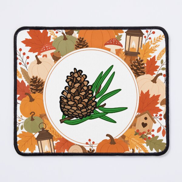 Item preview, Cozy Autumn Pinecone & Pumpkin Wreath Aesthetic designed and sold by hepopatterns.