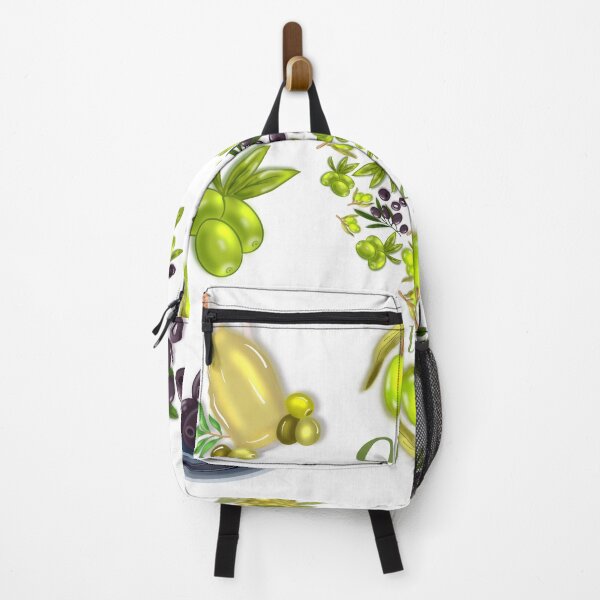 Item preview, clipart in Mediterranean style: olive oil, olives, olive branch and green flowers, designed and sold by artblonska.
