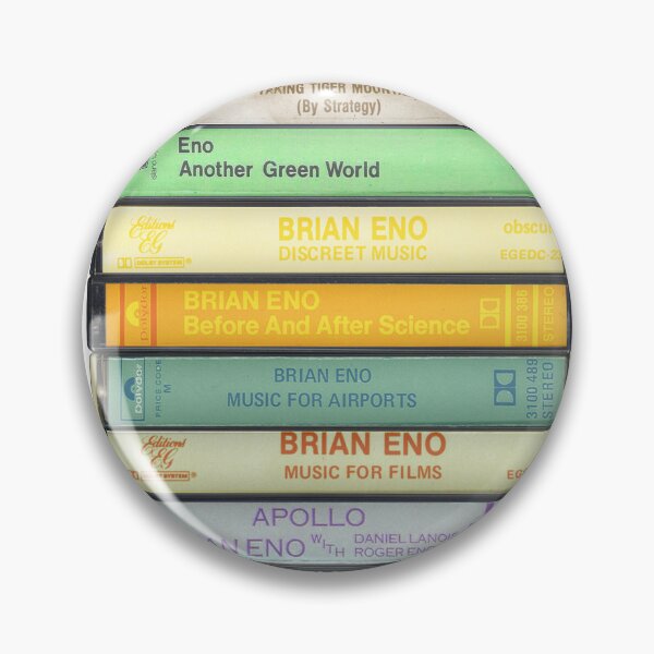 Item preview, Brian Eno - Studio Albums - Vintage Cassette Print designed and sold by Mr Mustard Prints.