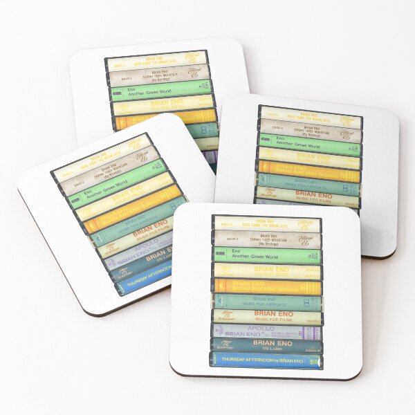 Item preview, Brian Eno - Studio Albums - Vintage Cassette Print designed and sold by Mr Mustard Prints.