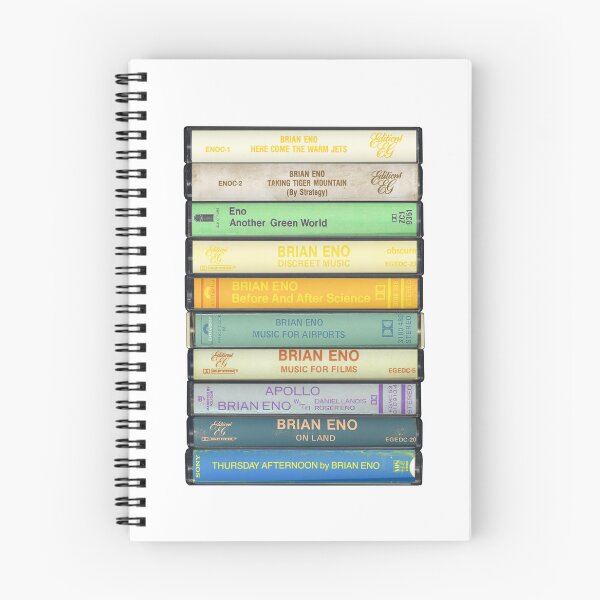 Item preview, Brian Eno - Studio Albums - Vintage Cassette Print designed and sold by Mr Mustard Prints.