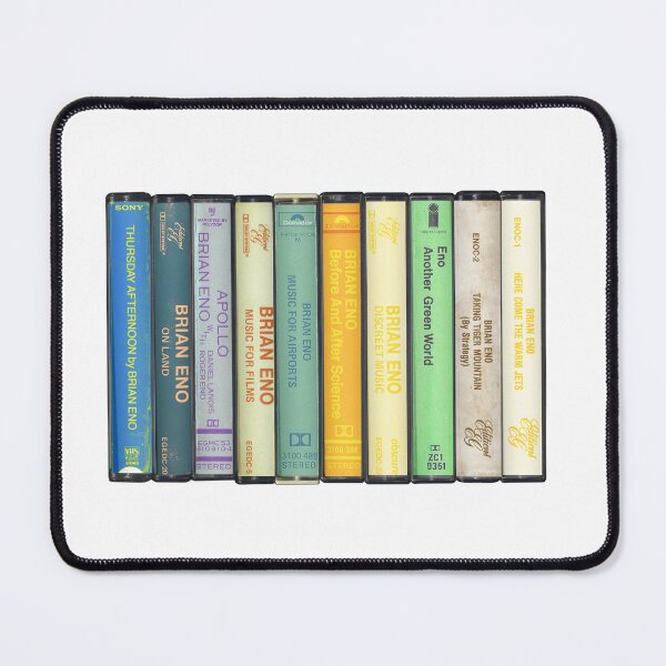 Item preview, Brian Eno - Studio Albums - Vintage Cassette Print designed and sold by Mr Mustard Prints.