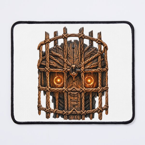 Item preview, Glowing Eyes Behind a Rope-Bound Wooden Cage designed and sold by JUTElCONIC.