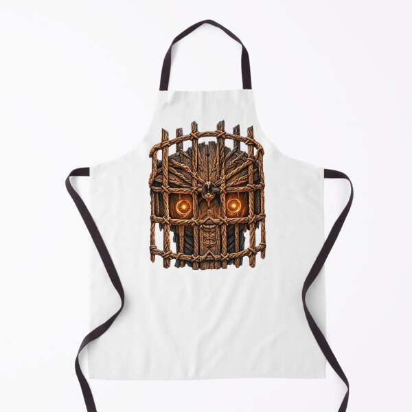 Item preview, Glowing Eyes Behind a Rope-Bound Wooden Cage designed and sold by JUTElCONIC.