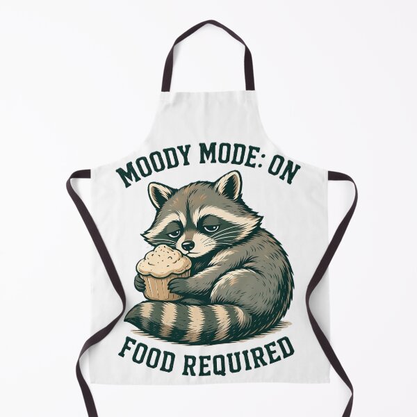 Item preview, Moody Mode On — Food Required Cute Grumpy Raccoon Design designed and sold by GeorgyCrafts.