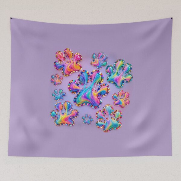 Item preview, Purple Paw Sequins  designed and sold by lifeinspired4u.