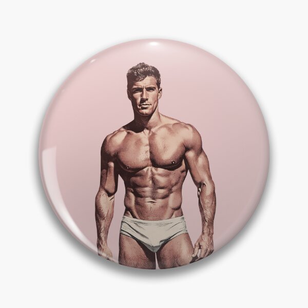 Item preview, Vintage Handsome Muscular Man in White Speedos designed and sold by gayishdesign.