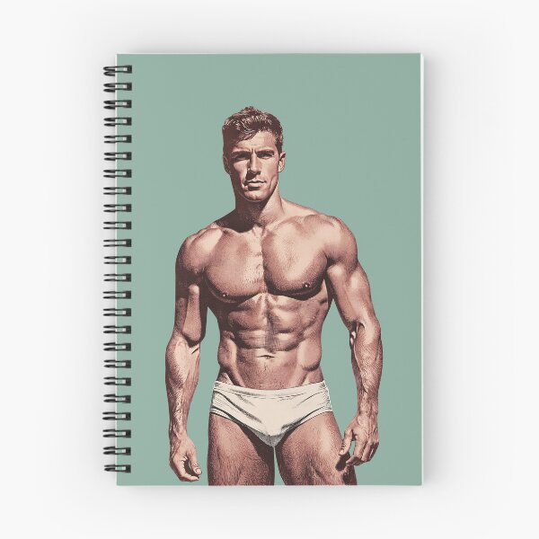 Item preview, Vintage Handsome Muscular Man in White Speedos designed and sold by gayishdesign.