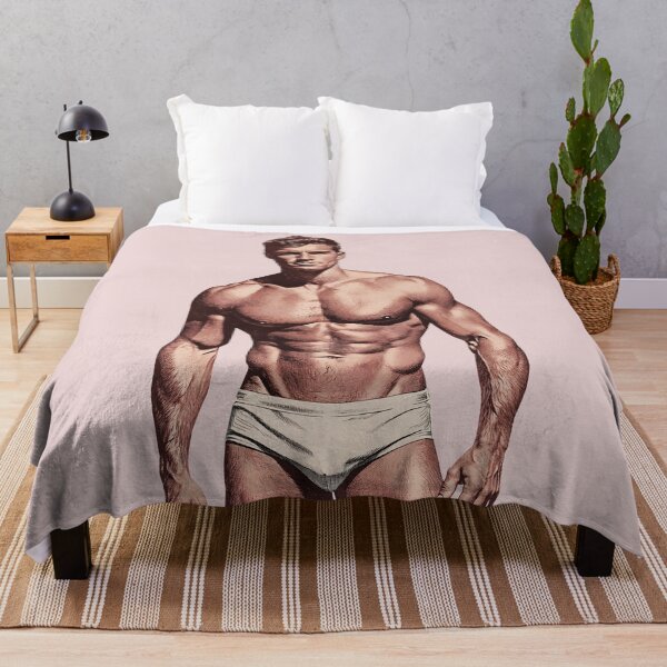 Item preview, Vintage Handsome Muscular Man in White Speedos designed and sold by gayishdesign.