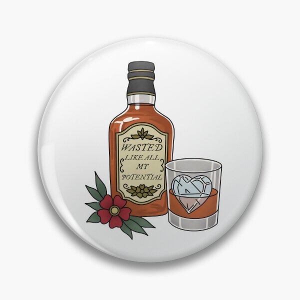Item preview, This Is Me Trying Whiskey Bottle Graphic – Aesthetic Fan Art designed and sold by HelloCal.