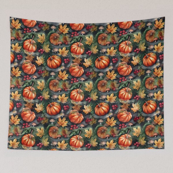 Item preview, Watercolor Pumpkins, Berries and Mushrooms – Autumn Garden designed and sold by ViktoriaARose.