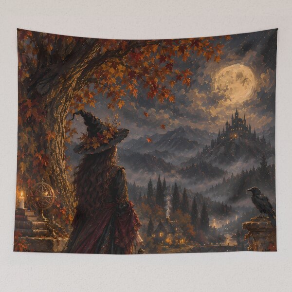Item preview, Gothic Witch Halloween Under Full Moon designed and sold by Mama Leenah.