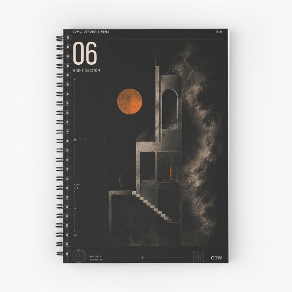 Item preview, October Studies 06 // Night Section | Architectural Section Abstract Art designed and sold by Cole Design Works.
