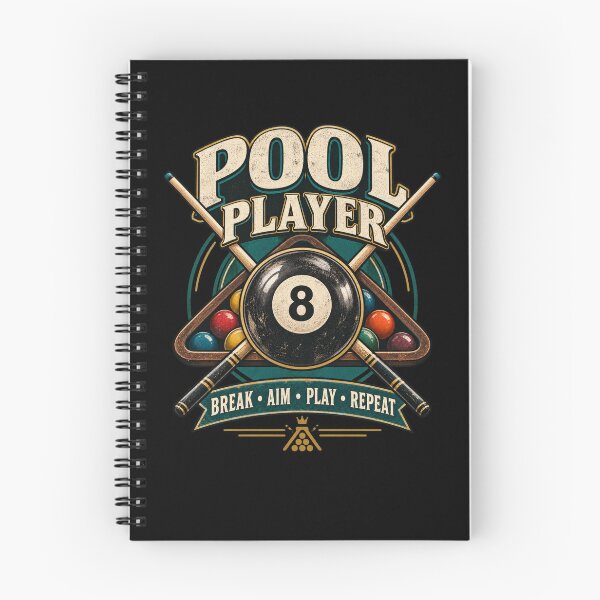 Item preview, Pool Player Break Aim Play Repeat, billiards lover gift   designed and sold by MalwasBasket.
