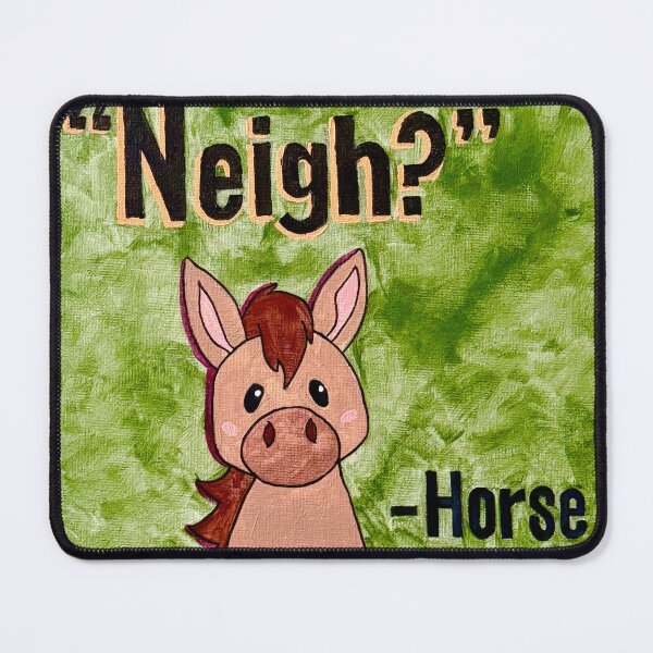 Item preview, "Neigh?" - Funny Horse Quote Pop Art Print designed and sold by 716ArtStudio.