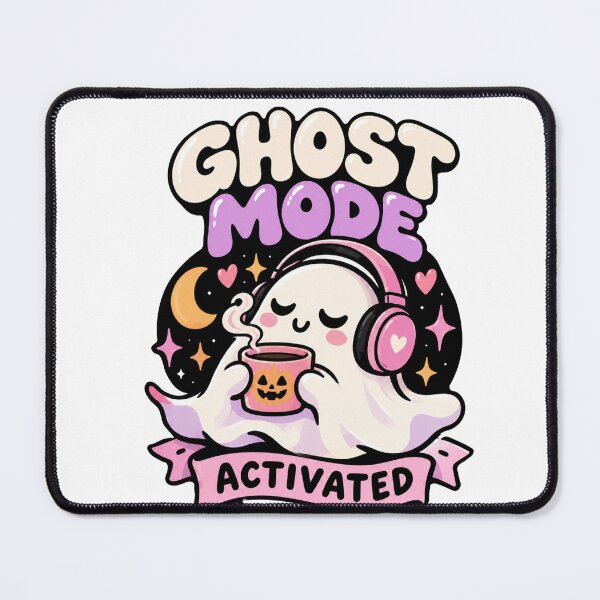 Item preview, Cute Ghost Mode Activated Halloween Sticker designed and sold by tompod.
