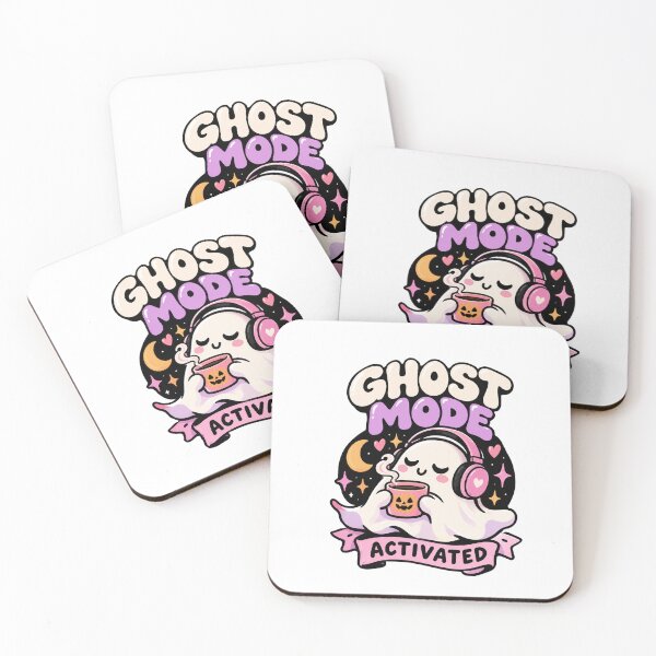 Item preview, Cute Ghost Mode Activated Halloween Sticker designed and sold by tompod.