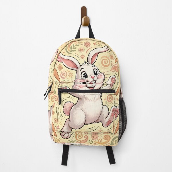 Item preview, Vintage Kawaii Leaping Bunny With Carrots designed and sold by Pure Craft.