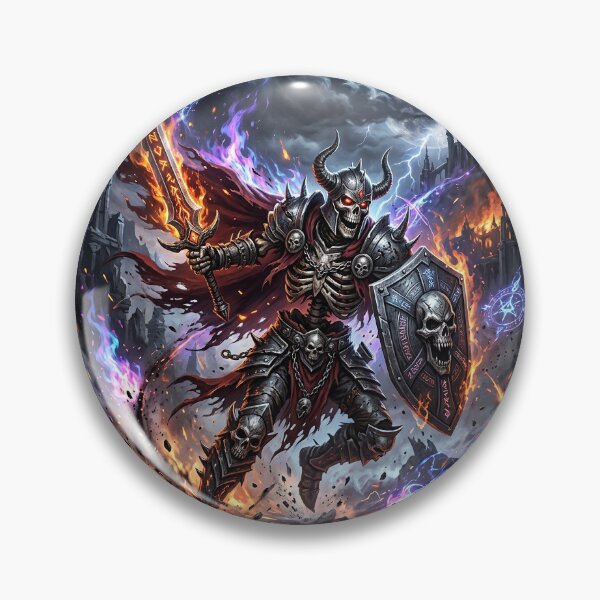 Item preview, Skeleton Warrior Wielding a Burning Rune Sword designed and sold by Lucid Dream Pixel.