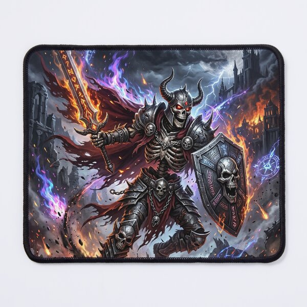 Item preview, Skeleton Warrior Wielding a Burning Rune Sword designed and sold by Lucid Dream Pixel.