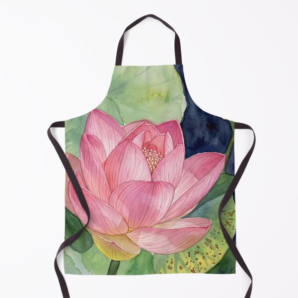 Item preview, Pink Lotus in Full Bloom —  Botanical  designed and sold by M.ALK.Watercolor.