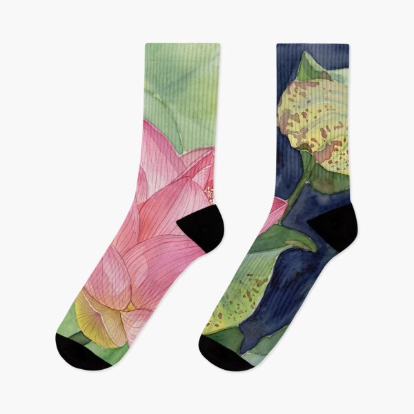Item preview, Pink Lotus in Full Bloom —  Botanical  designed and sold by M.ALK.Watercolor.