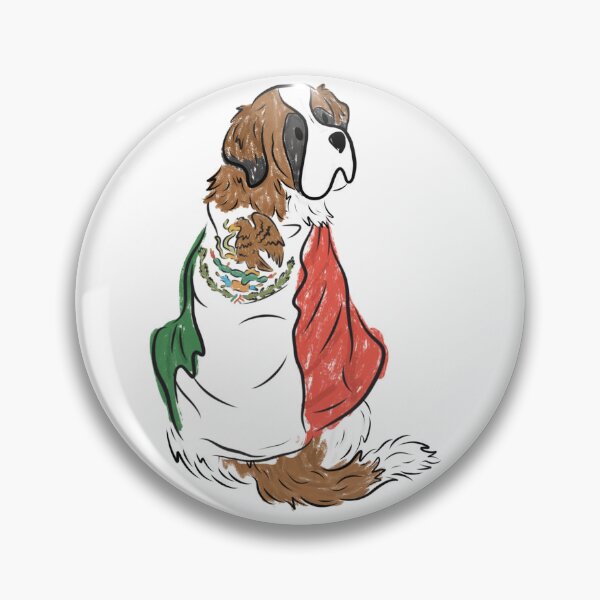 Item preview, St Bernard wearing Mexico Flag designed and sold by lovemydoggie.