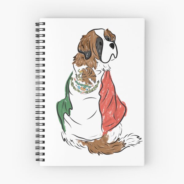 Item preview, St Bernard wearing Mexico Flag designed and sold by lovemydoggie.