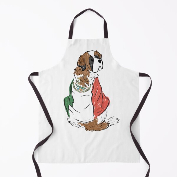 Item preview, St Bernard wearing Mexico Flag designed and sold by lovemydoggie.