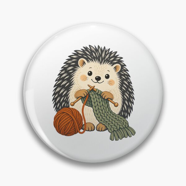 Item preview, Knitting Hedgehog with Yarn - Cozy Craft Lover designed and sold by cybersilverhand.