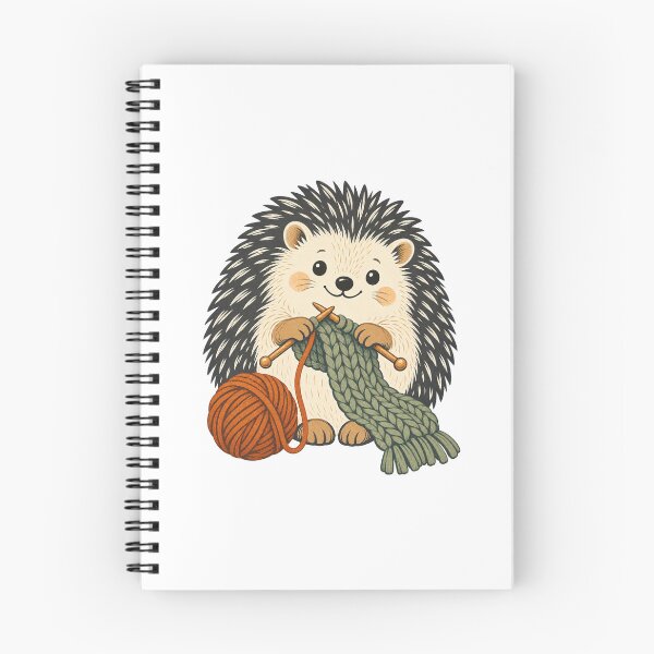 Item preview, Knitting Hedgehog with Yarn - Cozy Craft Lover designed and sold by cybersilverhand.