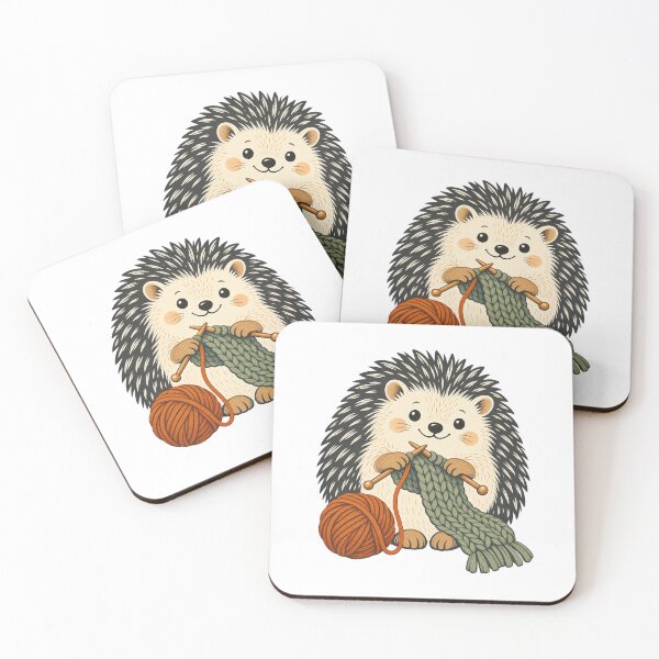 Item preview, Knitting Hedgehog with Yarn - Cozy Craft Lover designed and sold by cybersilverhand.