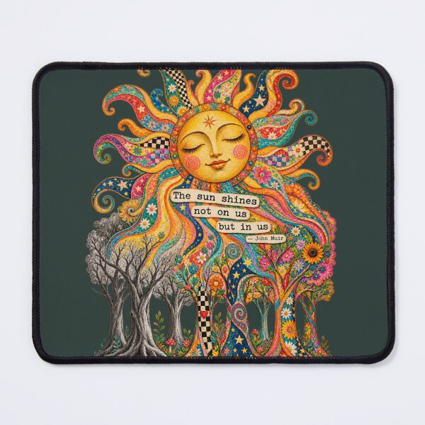 Item preview, John Muir Psychedelic Sun Forest designed and sold by Reverie & Roses.