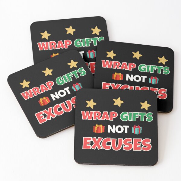Item preview, Wrap Gifts Not Excuses Christmas Quote designed and sold by Bawek85Designs.