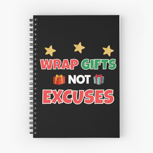 Item preview, Wrap Gifts Not Excuses Christmas Quote designed and sold by Bawek85Designs.