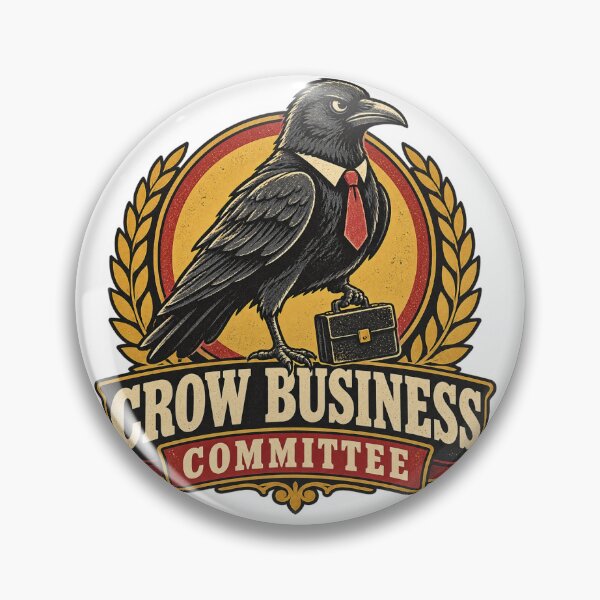 Item preview, Funny Crow Business Committee Retro Illustration designed and sold by BadMary.