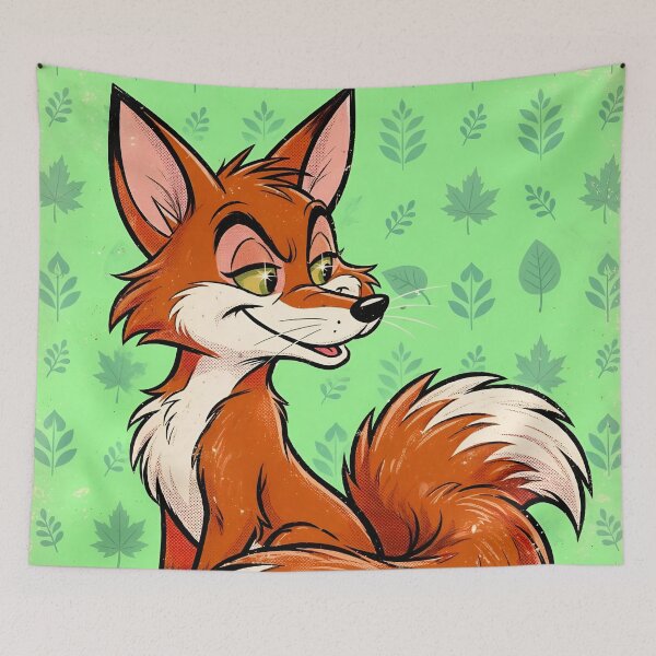 Item preview, Vintage Comic Style Smirking Red Fox designed and sold by Pure Craft.