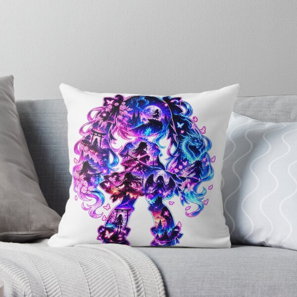 Item preview, Anime Power Within – Neon Chibi Fantasy Silhouette designed and sold by Kubbykat.